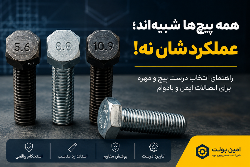پیچ و مهره فقط یک قطعه فلزی نیست؛ چرا انتخاب اشتباه پیچ میتواند کل پروژه را نابود کند؟