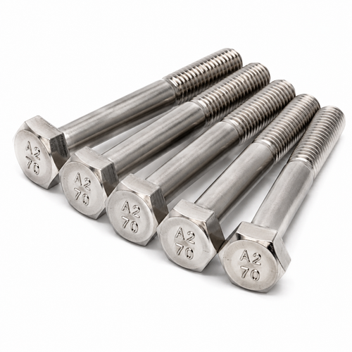 پیچ شش گوش DIN 931 استیل A2 (304)